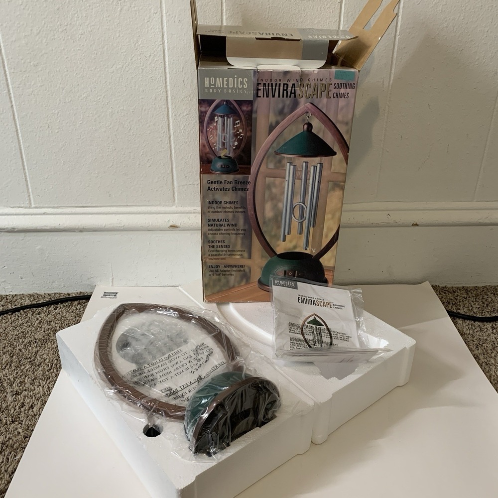 Homedics Envirascape Indoor Soothing Wind Chimes 2002 WC100 NEW Open Box